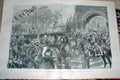 Original Old Antique Print Queen Receives Keys City Dublin 1900 20th