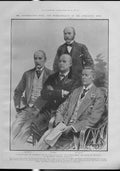 Old Antique Print Chamberlain & Leaders New Afrikander Bond S African Par