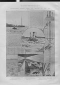 Original Old Antique Print Municipal Power Friom Motion Sea 1903 20th Century