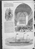 Original Old Antique Print Iron Steam Ship Baron Osy Trial Trip 1851 0 Victorian
