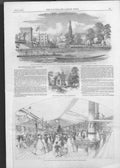 Old Antique Print Thames Watermens Regatta School Forest Dean Glous 1851 0 19th