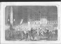 Original Old Antique Print London City At Night 1851 19th Century