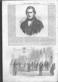 Original Old Antique Print Railway Terminus Paris M Berger Prefect Seine 1851 A