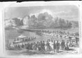 Original Old Antique Print Poontoon Bridge At Virginia Water 1853Victorian