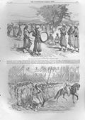 Original Old Antique Print Turco Musicians & Troops 1859 By Morin A Victorian