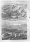 Original Old Antique Print Glasgow Waterworks 1859 Scotland 19th