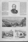 Original Old Antique Print War Sketches Kaflan Koh Rustchuk Sevin 1877 19th