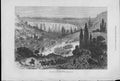 Original Old Antique Print Birds Eye View Shumla 1877 19th Century