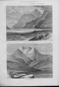 Original Old Antique PrintViews Loch Maree Scotland 1877 A