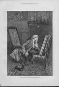 Original Old Antique Print The Last Purchase Fine Art By Lucas 1877 Victorian