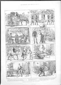 Original Old Antique Print Young Civillians First Year India 1888 A Victorian