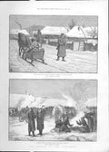 Original Old Antique Print Armies The Continent Russian Cavalry 1888 A Victorian