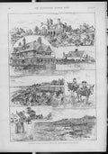 Original Old Antique Print Fexixstowe Sussex 1891 19th Century