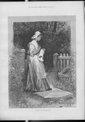 Original Old Antique Print Priscilla By David Knowles Fine Art 1891 A Victorian