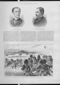 Old Antique Print Argyll & Sutherland Highlanders Into Action 1891 Ham A 19th