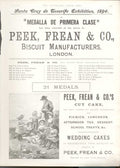 Original Old Antique Print Advert Peak Frean Fairy Cakes For Picnic