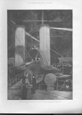 Original Old Antique Print Navy Ship Using Search Light 1895 19th