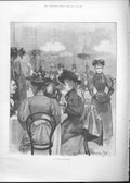 Original Old Antique Print In A London Resturant 1895 Fine Art 19th