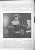 Original Old Antique Print Portrait A Lady By Lorenzo Lotto 1895 19th