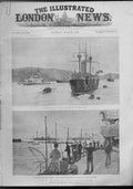 Original Old Antique Print British Ships On Maneouvres 1900 20th