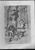 Original Old Antique Print Exchange No Robbery Fine Art Humour 1900 A Victorian