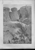 Original Old Antique Print Fight At Retif'S Nek Boer War 1900 20th