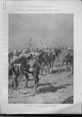 Original Old Antique Print Troops Walking In Persuit De Wet Boer War 1900 20th