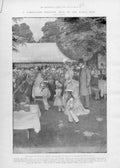 Original Old Antique Print Coronation Festivity Held By Kings Wish July 1902