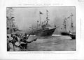 Original Old Antique Print Coronation Naval Review 1902 Ships 20th Century