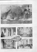 Original Old Antique Print Russian Fleet In British Waters 1902 Ship 20th