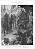 Original Old Antique Print Christmas Waits In Tribulation Song For Ransom 1902