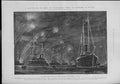 Original Old Antique Print Illuminated Fleet Spithead 1905 Ships A 20th Century