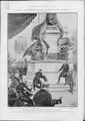 Original Old Antique Print Unveiling Memorial To Gladstone 1905 20th Century