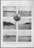Original Old Antique Print Dardanelles Warning To Abdul Hamid 1905 20th