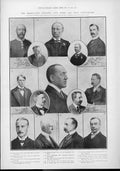 Original Old Antique Print Portraits New Peers 1905 20th Century