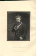 Original Old Antique Print Lord Clyde S Portrait 1875 19th Century