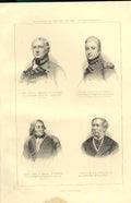 Original Old Antique Print Campbell Huntly Wemyss Stisted Highland Officers