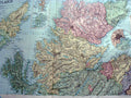 Old Antique Print Scotland North Bacon'S Maps 1893 Large 20X13" Aberdeen 19th