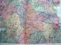 Original Old Antique Print Ireland Central Bacon'S Maps 1893 Large 20X13" 19th