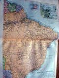Old Antique Print South America Bacon'S Maps 1893 Large 20X13" Rio De Jan 19th