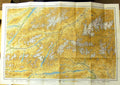Original Old Antique Print Bartholomew Half Inch Map Grampians