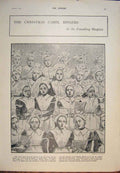 Original Old Antique Print War South Africa Boer Recruits Kitchener 1901 20th