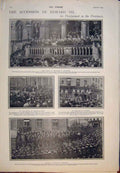 Original Old Antique Print Accession Edward Proclamation London Osborne Sphere