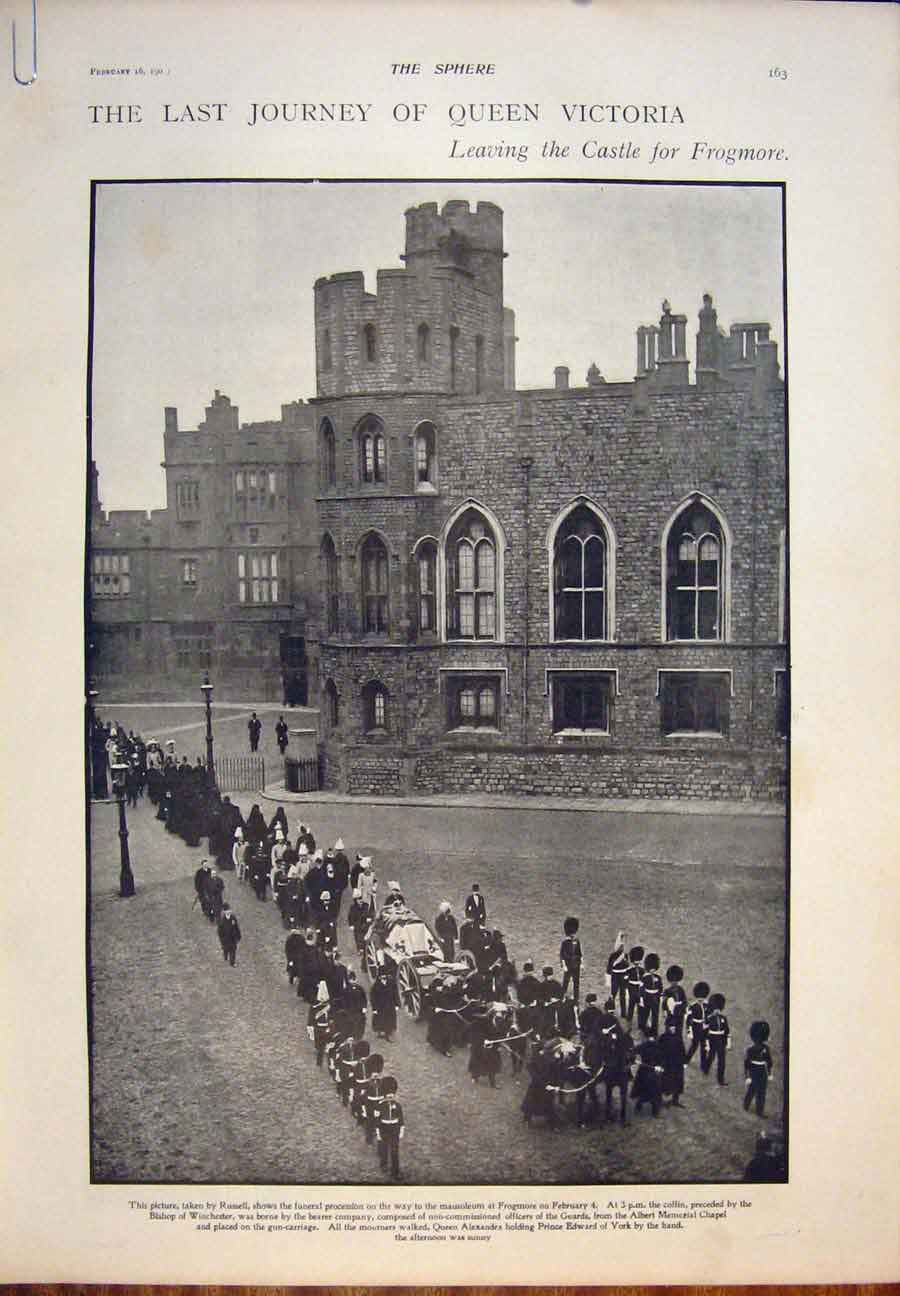 Original Old Antique Print Victorial Frogmore Albert Memorial Chapel Grenadier