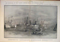 Original Old Antique Print German Emperor William Kaiser Statue Portrait