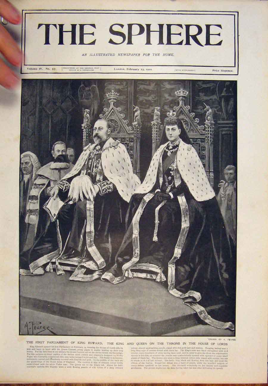 Original Old Antique Print Parliament Edward House Lords Whitehall Buckingham