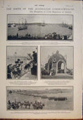 Old Antique Print Australian Commonwealth Hopetown Sydney Australia 1901 20th