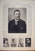 Original Old Antique Print De Wet Hoad Yeoman Clowes Cawston Portrait