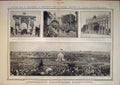 Original Old Antique Print Australian Commonwealth Sydney Arch Centennial Park