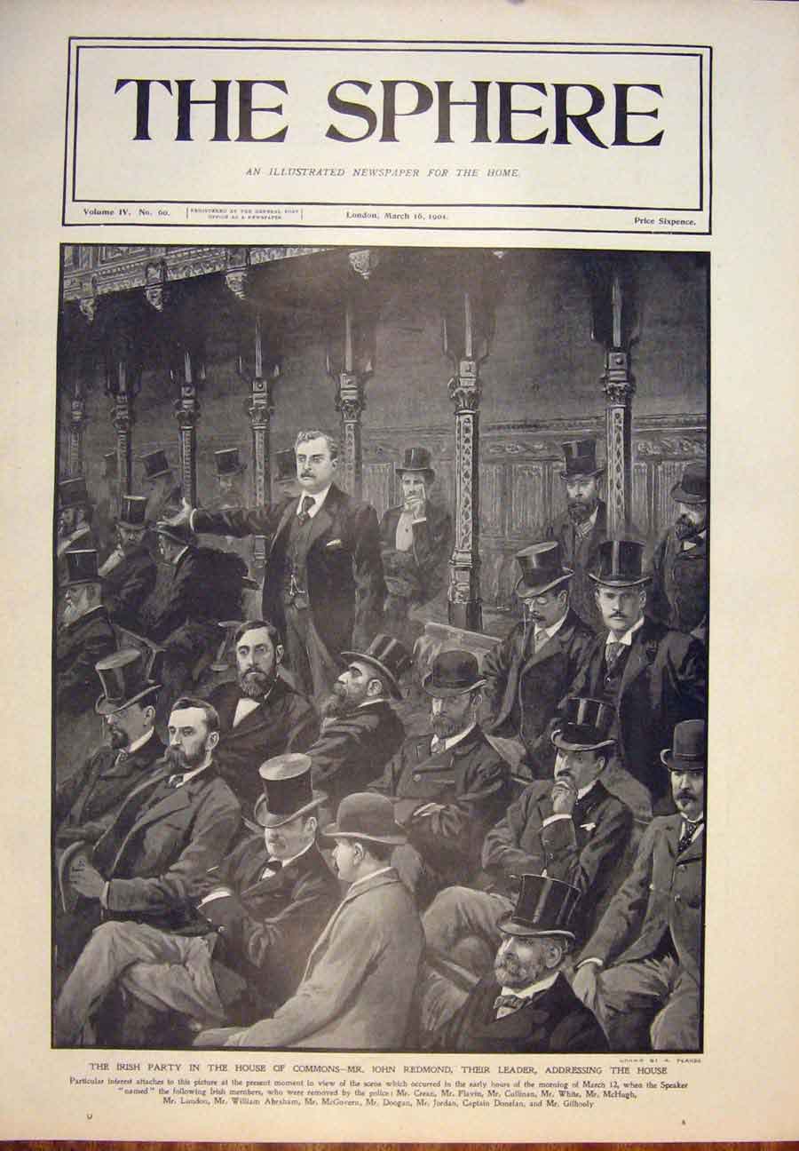 Original Old Antique Print Portrait London County Council Harrison Radolin Low